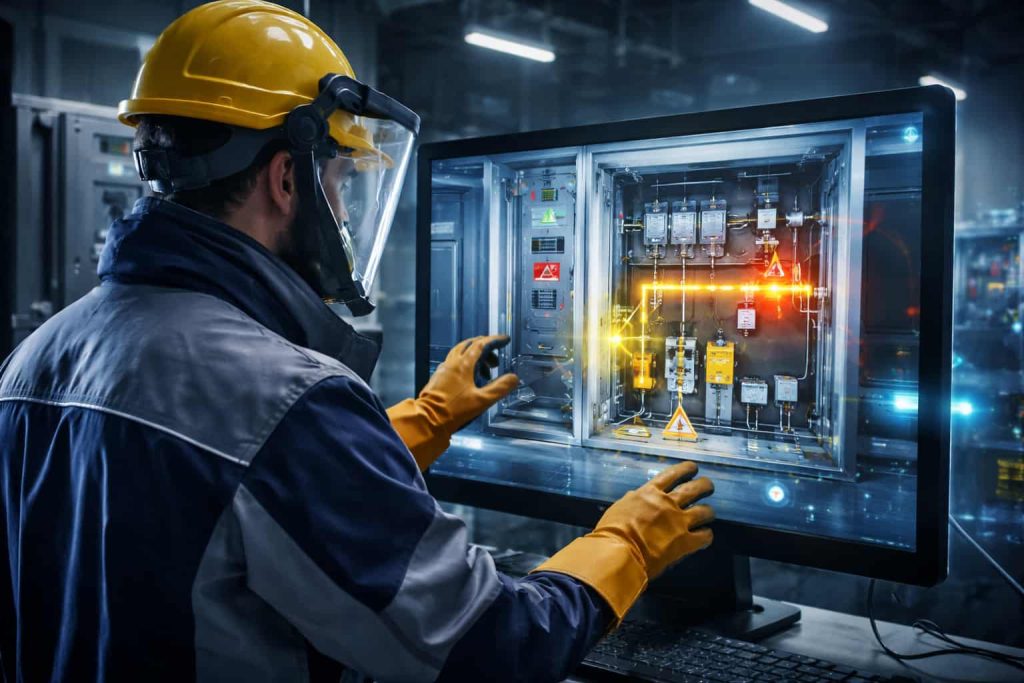 Un technicien qui travaille pour Habilec 7.