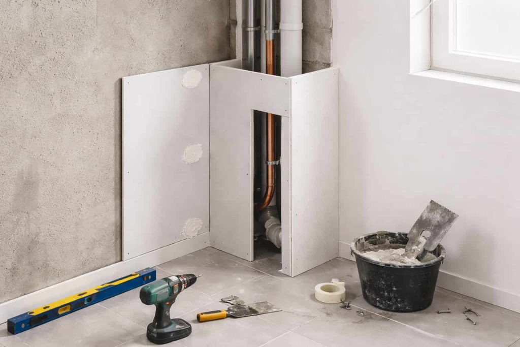 Un coffrage placo sans rail.