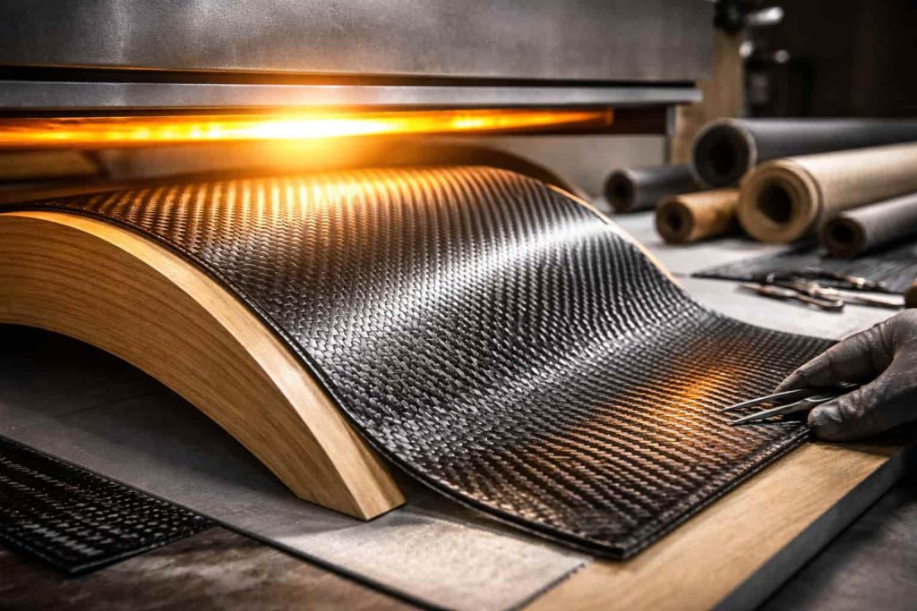 Un plaquage en fibrocouture.