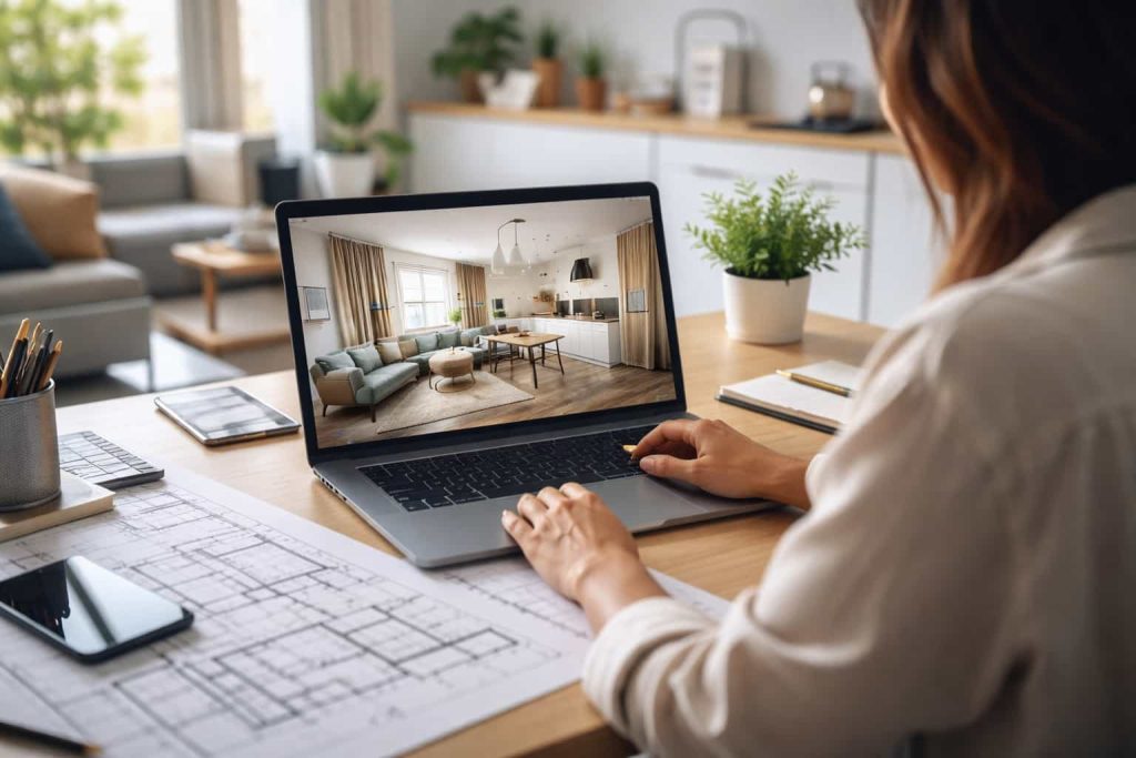 Une femme utilise TooPlans.