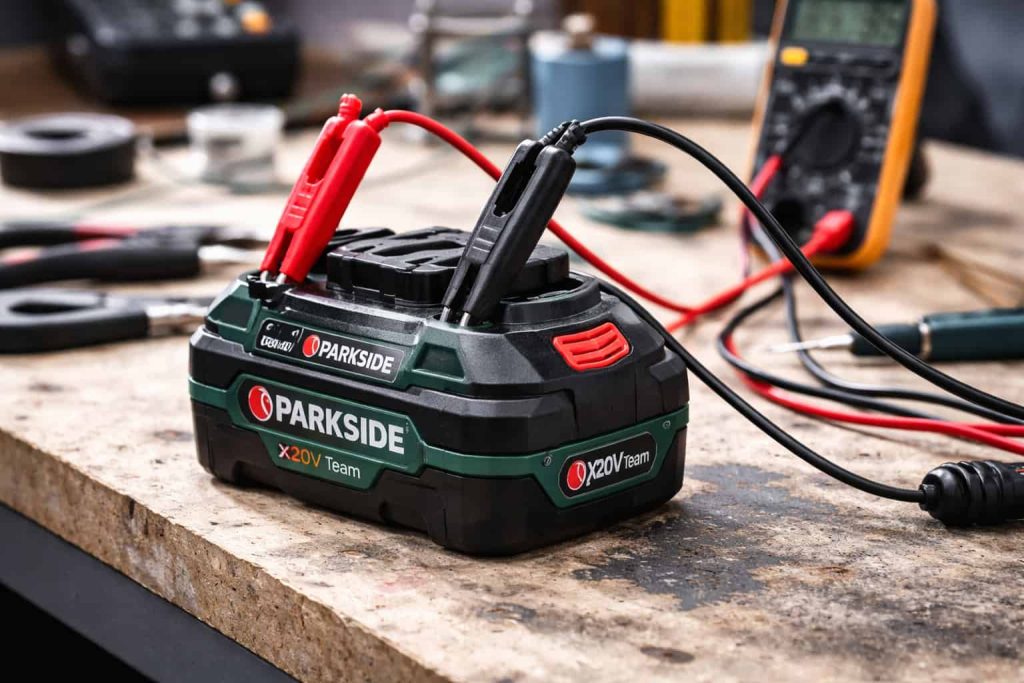 Comment charger une batterie Parkside sans chargeur.