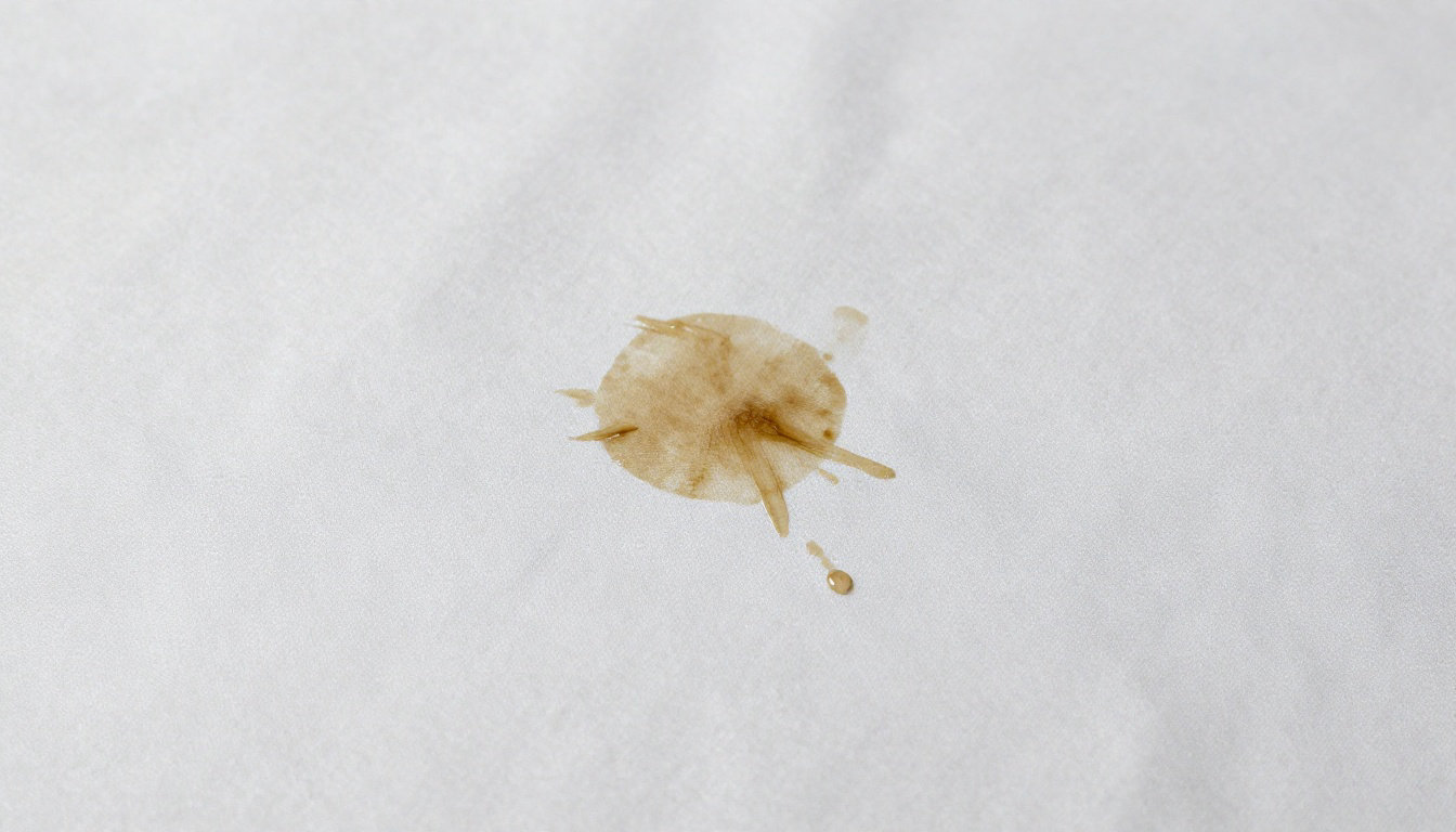 Agir immédiatement sur une tache de gras fraîche