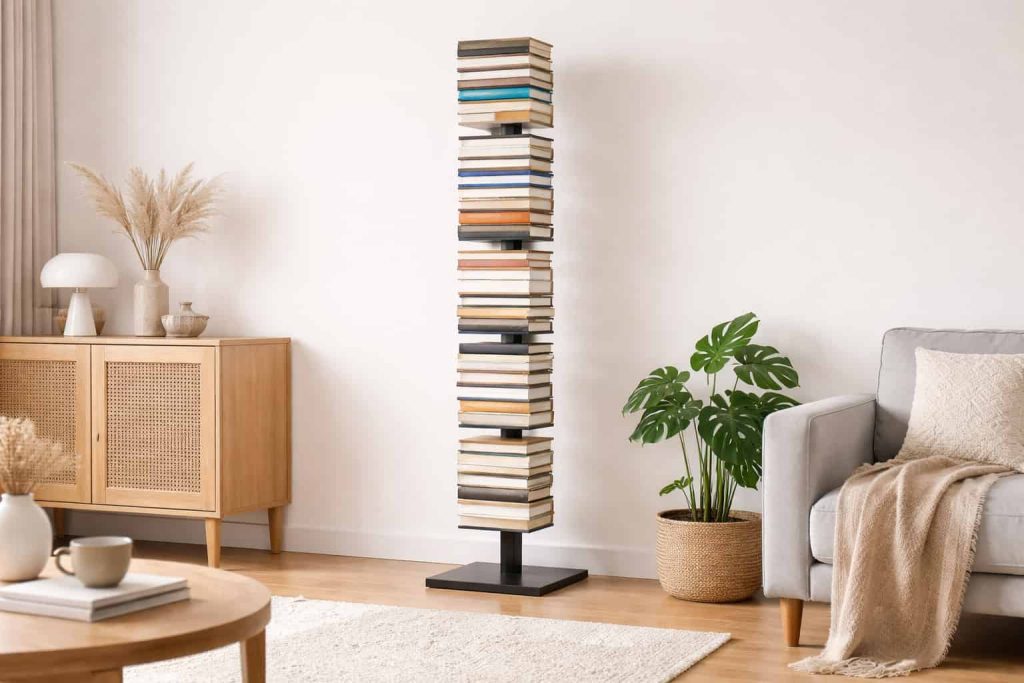 Un book stacker dans votre salon.