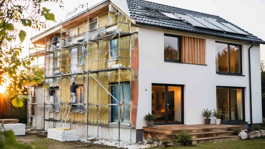 Une maison en rénovation.