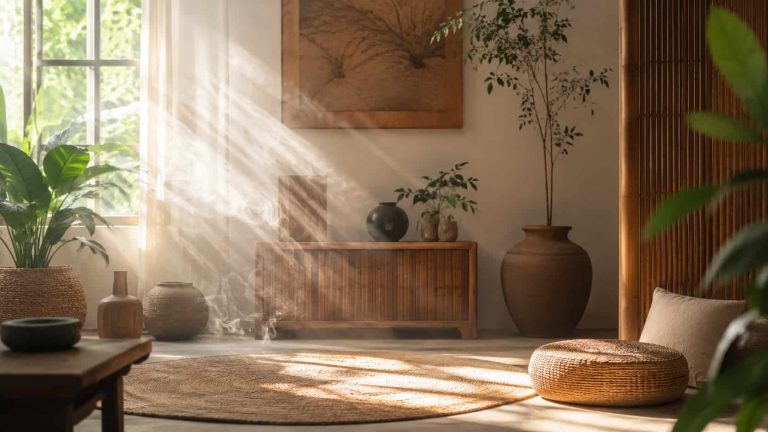Une ambiance zen avec une lumière douce.