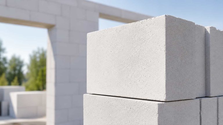 Un bloc de béton cellulaire autoclavé.