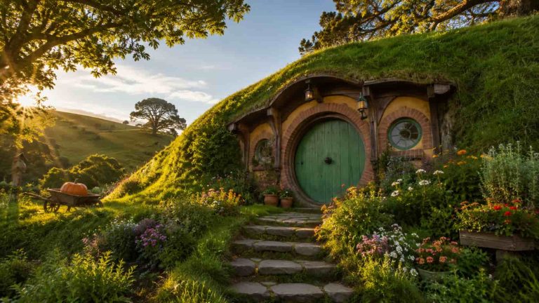 Une maison de hobbit récemment construite.