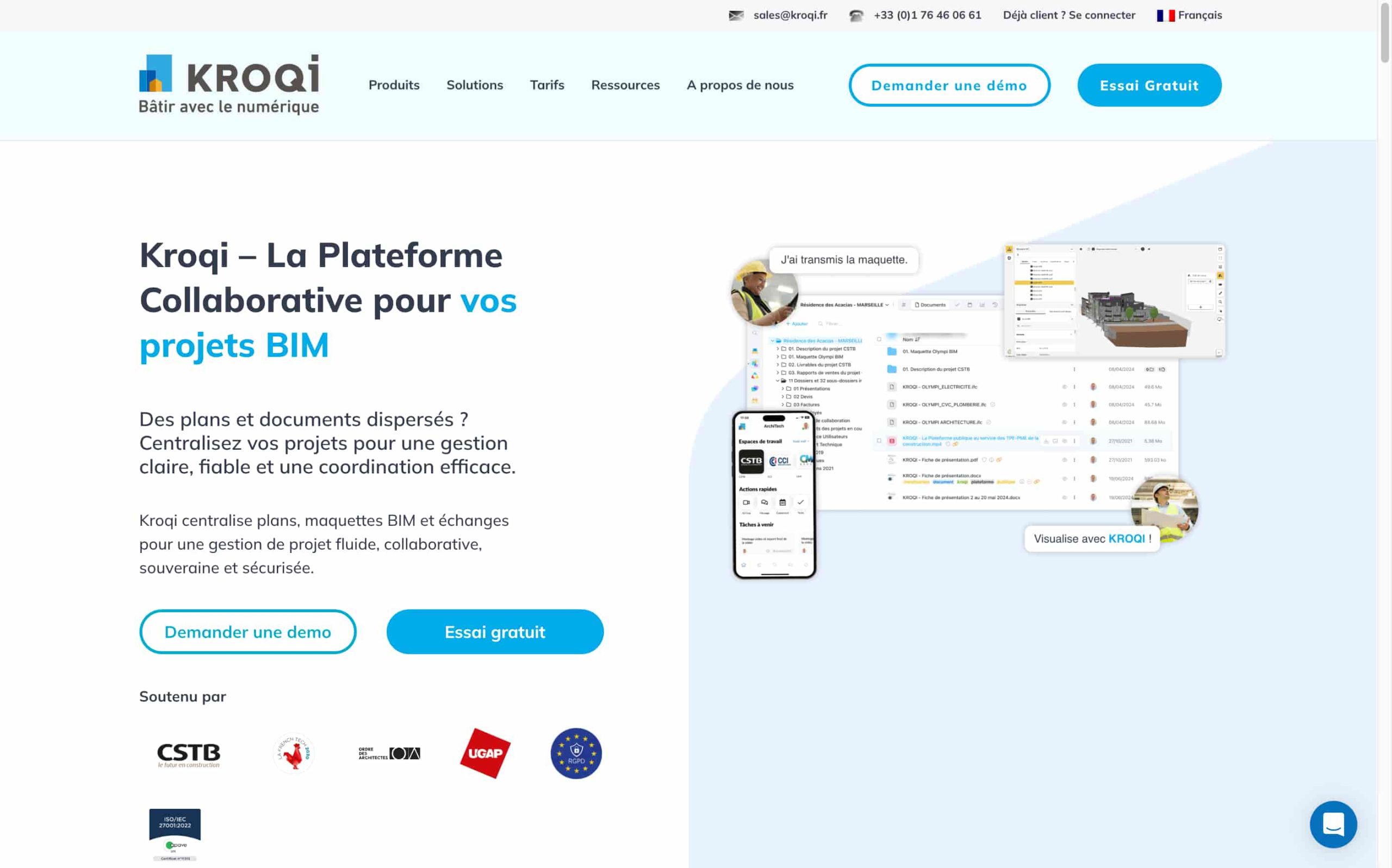 Le site internet de Kroqi.