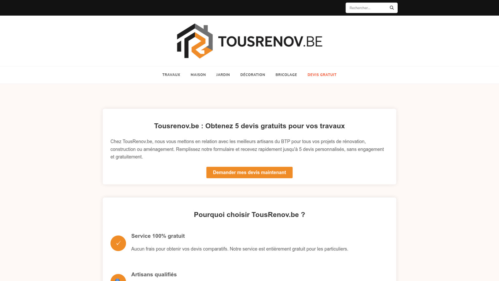 Mon test de Tousrenov.be : comment se déroule une demande de devis en pratique