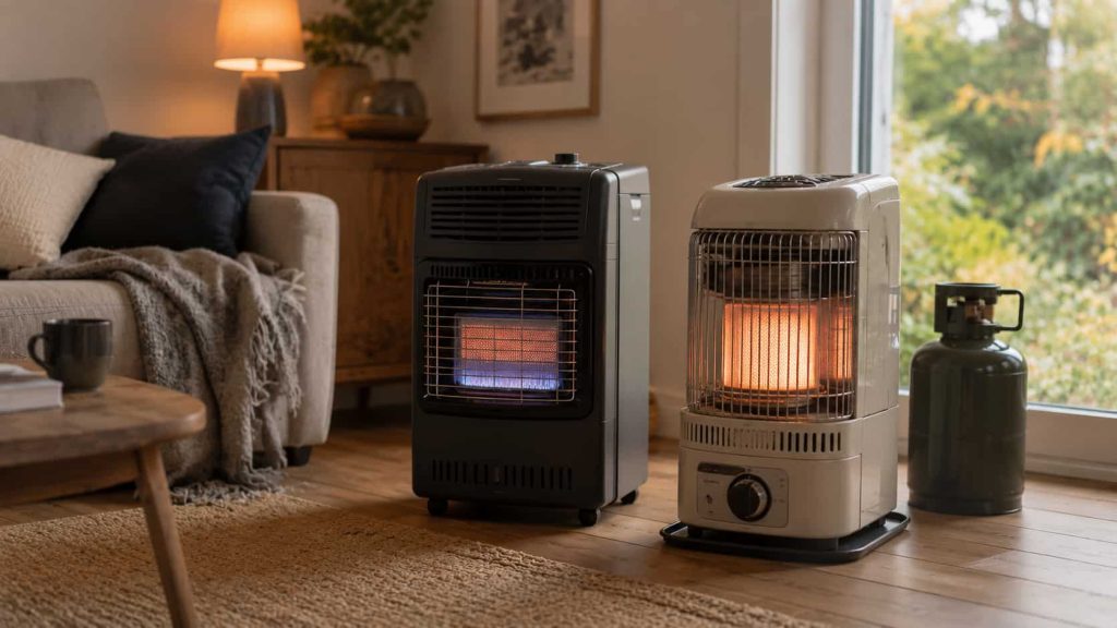 Deux chauffages d'appoint au gaz.