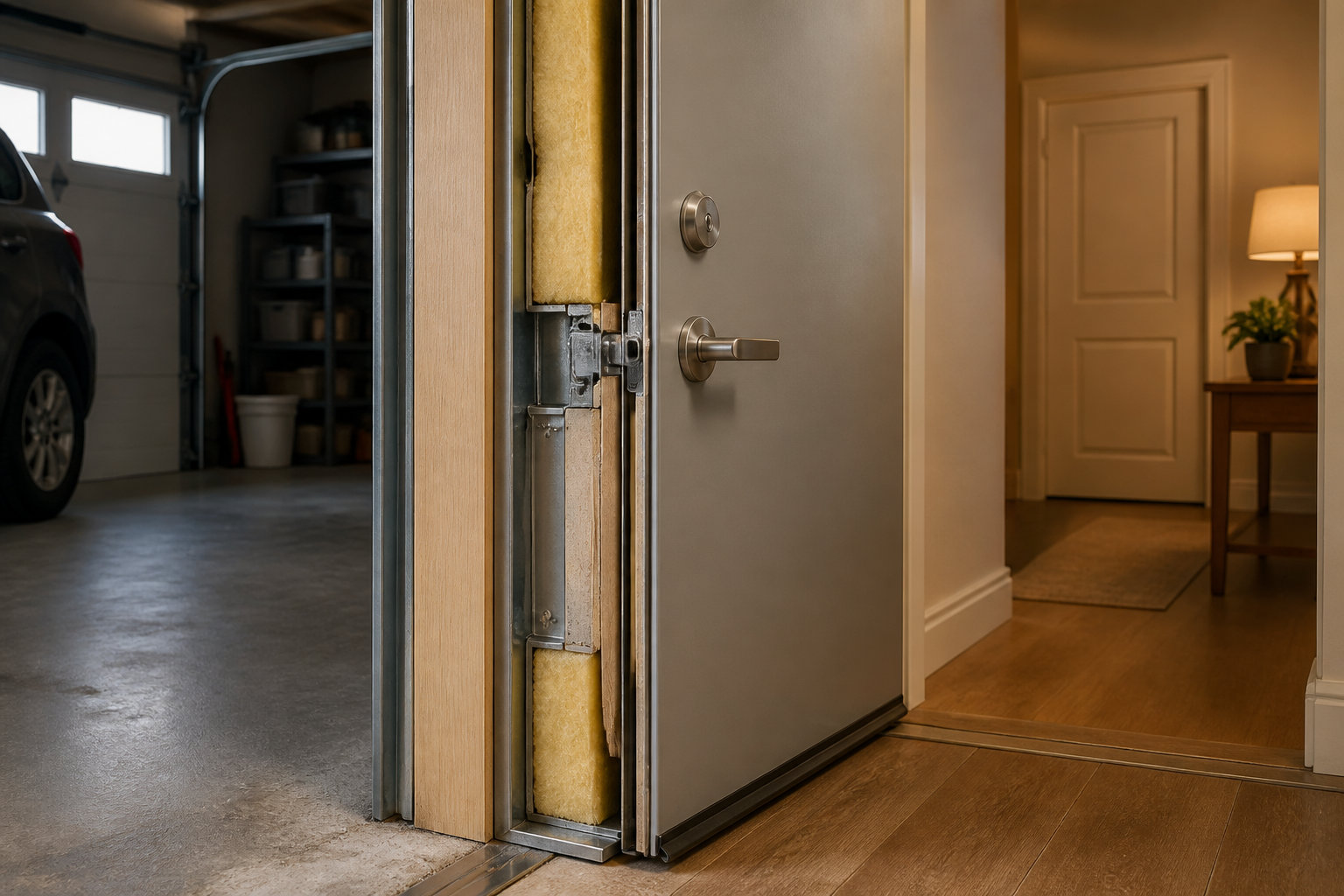 Pourquoi installer une porte isolée entre le garage et la maison 🚪