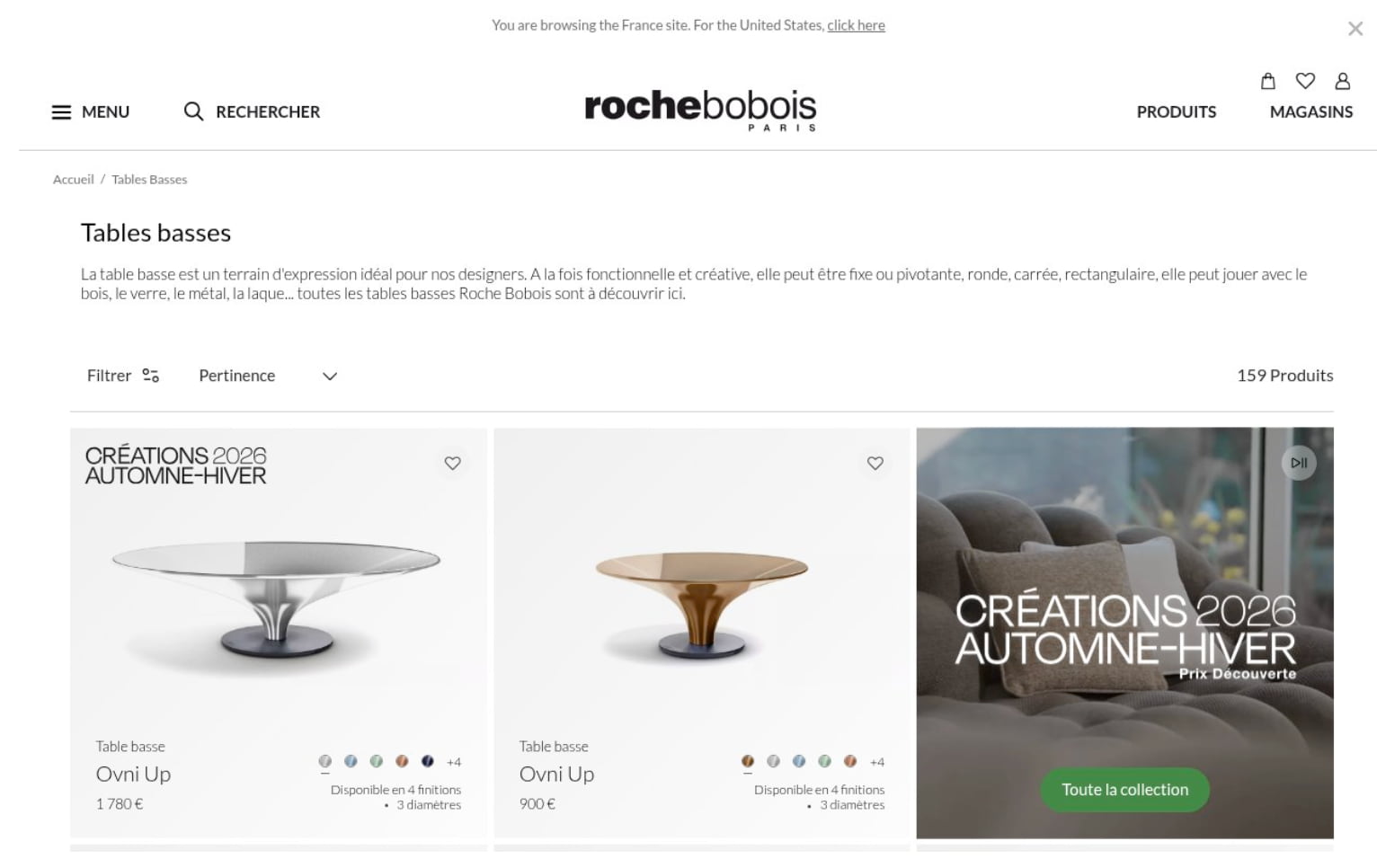 Le site officiel de Roche Bobois.